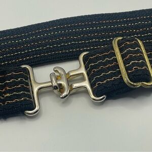 Mella Black Stretch Adjustable Belt with Metallic details